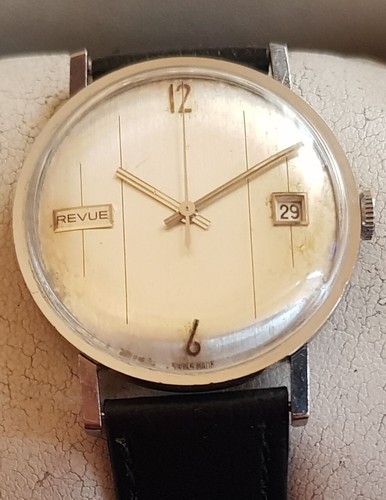 Vintage Automatic Armbanduhr Revue in Edelstahl – Cal. ETA 2472 - mit Datum