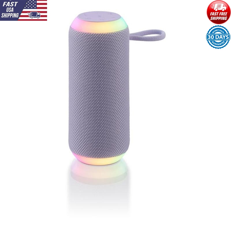 Bluetooth Speaker IPX7 Waterproof with LED Lights, 12h Playtime, Portable Audio, New Model-image