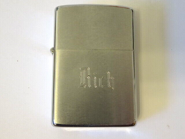 Vintage 1970s Rich 1973 ZIPPO Lighter & Box No. 200 BRUSH Vintage 1970s Rich 1973 ZIPPO Lighter & Box No. 200 BRUSH