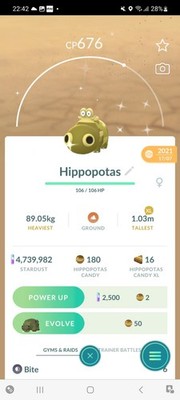 Pokemon Go Shiny Nilpferde