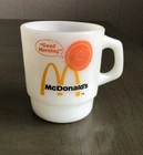 Vintage Anchor Hocking Fire King McDonald's  Coffee Mug Cup Milk Glass