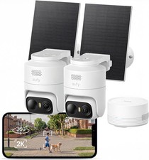Image of eufy Security Cam C37 2-Cam, Wireless Cam, 360°, with solar panels New RRP £229
