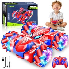 Spider Remote Control Car, 2.4Ghz Rechargeable Rc Cars 360  Rotating 4WD Stunt
