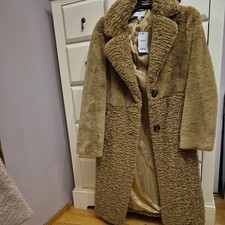 NEXT faux fur COAT small 8 10 12 teddy furry glam rock CAVAPOO COCKAPOO fan gift
