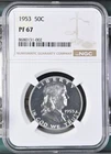 1953 Silver Proof Franklin Half Dollar NGC PF66