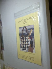 DIAMOND ISLAND TOTE w Inside Pockets  - AUNTIES TWO PATTERNS