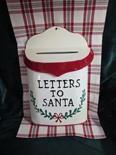 Letter to Santa Claus Mail Box 15.5 x 10 Inches Christmas Decoration White New 
