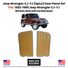 Jeep Wrangler Yj Cj Door Panel Set Spice Color 1982-1995 Full Doors Jeep Wrangler Yj Cj Door Panel Set Spice Color 1982-1995 Full Doors
