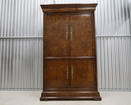 Henredon Charles X White Ash Burl 4 Door Armoire