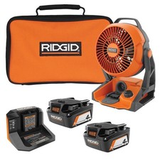 18V Cordless Hybrid Jobsite Fan w/(2) 4.0 Ah Batteries,Charger,and Bag