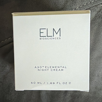 ELM Biosciences A30+ Elemental Night Cream Face Bakuchiol 1.69 fl oz