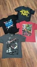 Set Of 4 Star Wars, Short-Sleeve T-Shirts, Grey, Black, Red Size 10/12 US Kids