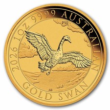 2026 Australia 1 oz Gold 10th Anniversary Swan BU 4531.92 per troy oz