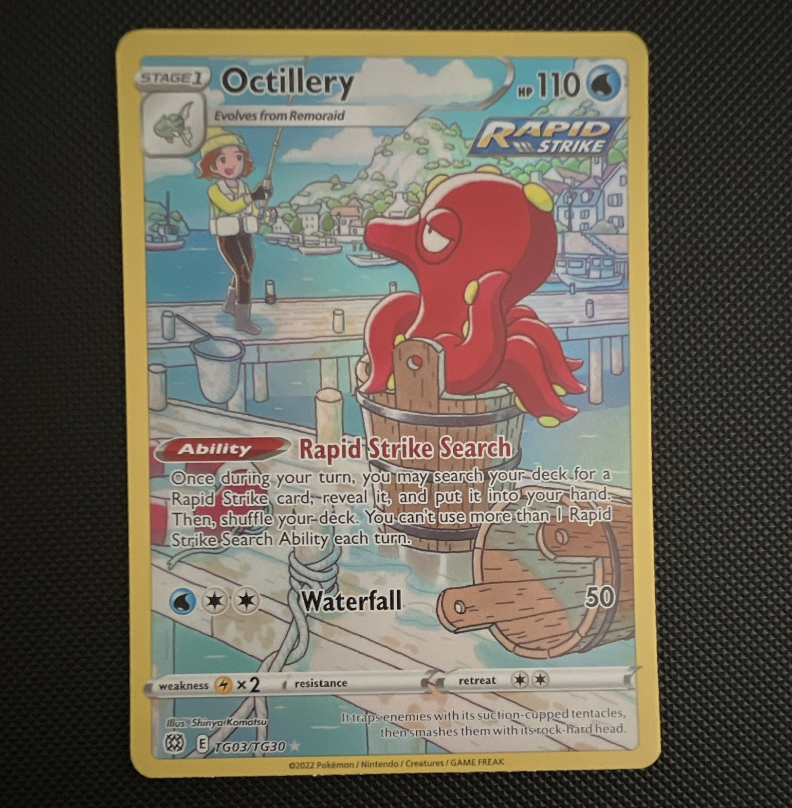 Pokemon Octillery TG03/TG30 Brilliant Stars Trainer Gallery Rapid Strike Holo EN