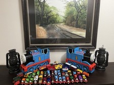 HUGE Lot of 50 Thomas And Friends Die Cast Metal Magnetic Trains and Cases