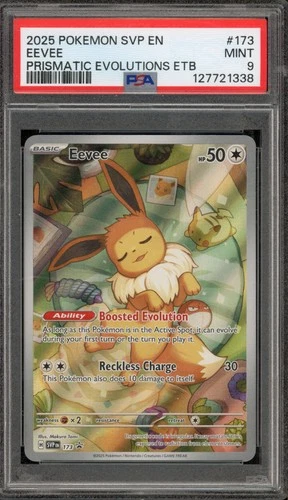 Pokemon Eevee Prismatic Evolutions ETB Promo SVP EN 173 PSA 9 Mint