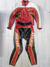 Dainese Barry Sheene completo moto pelle 2 pezzi taglia 50 vintage 70 80