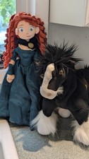 Disney Store Brave Merida Doll Angus Horse Plush Rare Disney Pixar Bundle