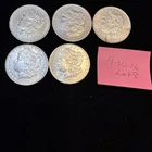 lot of 5 morgan silver dollars