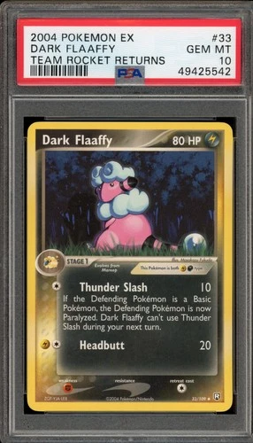 Pokemon Dark Flaaffy EX Team Rocket Returns #33 PSA 10 Gem Mint