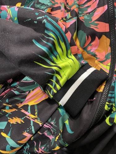 Nike Jacket Men's Large Black Floral AOP Full Zip Track NSW Sportswear - Picture 14 of 14