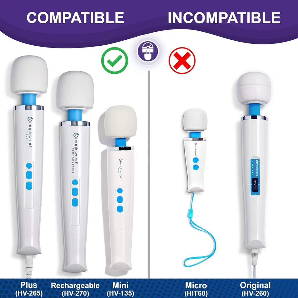 Magic Wand Plus Masajeador Personal Auténtico Adaptador de Corriente y Cable Polarizado EE. UU. Foto 3 de 4