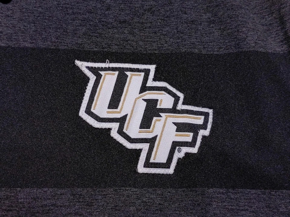NIKE UCF Knights Short Sleeve Performance Polo Shirts Black Gray Striped Large L - Image 3 of 4