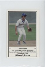 1989 Milwaukee Brewers Police Milwaukee Jim Gantner #17 0au4