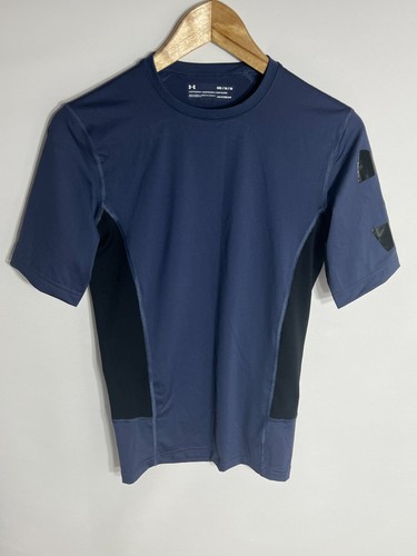 Under Armour Compression T-Shirt Heatgear Big Logo | Men's | Blue/Black | Medium