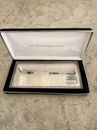Washington Mint 2005 Franklin $100 4oz Silver Proof Bar Limited 25,000 with case