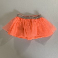 Garanimals Tutu Skirt Skirt Baby Girl 0-3 Months Bright Coral Orange Sparkle Fun