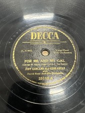 Decca 78 RPM Judy Garland & Gene Kelly - For Me And My Gal 25115 V+