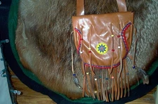 BLACK POWDER, MOUNTAIN MAN , BEAVER TAIL, ROSETTE, LEATHER POSSIBLE BAG