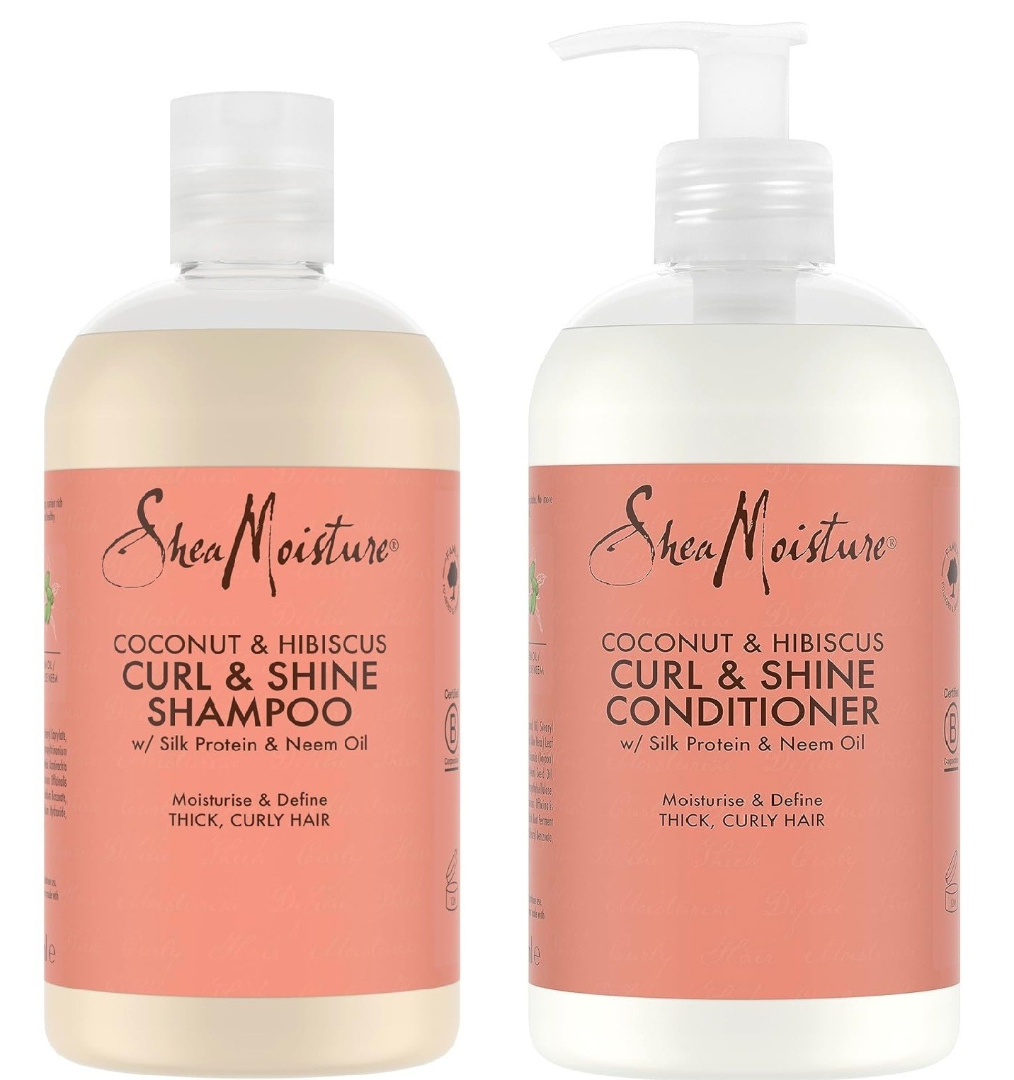 Shea Moisture Coconut & Hibiscus Curl & Shine Conditioner 384ml - Two Pack Set - Image 2