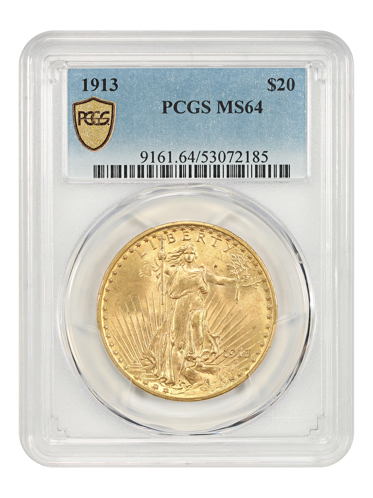 1913 $20 PCGS MS64 - St. Gaudens $20 - Scarce Date