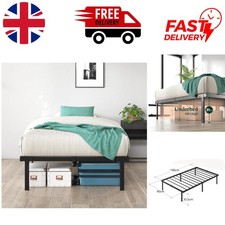 Image of Caleb Single Metal Bed Frame -Lightweight Steel, Underbed Storage, Easy Assembly