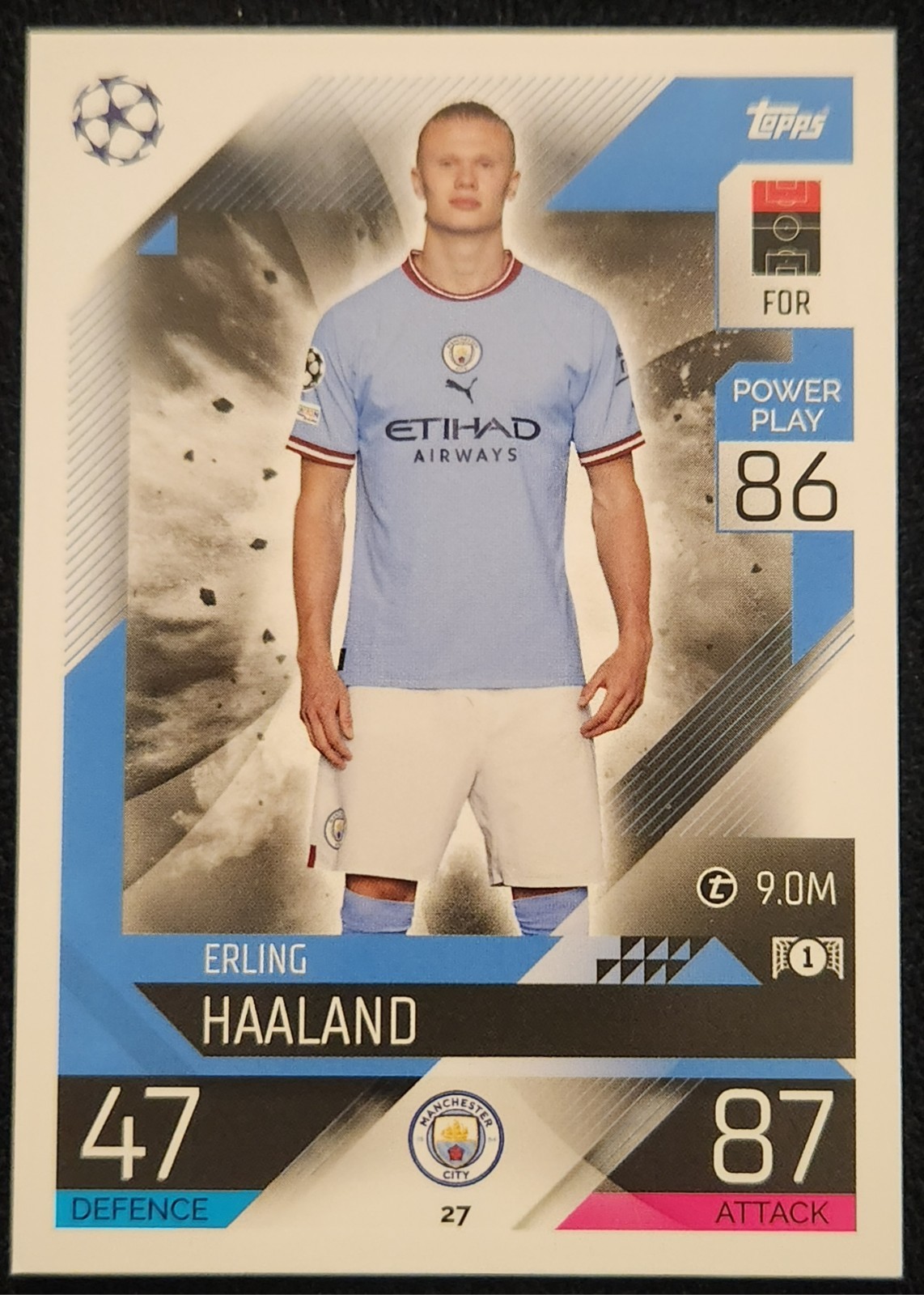 Erling Haaland #27 Soccer Cards 2022 Topps Match Attax UEFA Champions League trading card — raw and PSA graded price guide