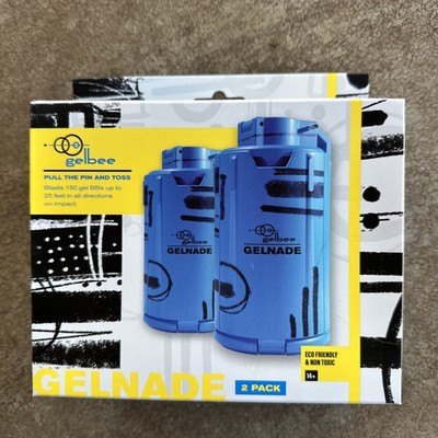 Gelbee Gelnade 2 Pack with 2000 Gel BBs Pull The Pin and Toss Brand New