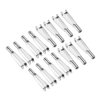 15Pcs Metal Clevis Quick Link M2 Steel Self Locking Clip Fixing Wing 2x25mm
