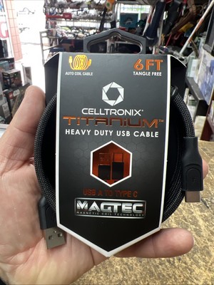Celltronix Titanium Heavy Duty USB-A to Type-C 6ft Cable - Black