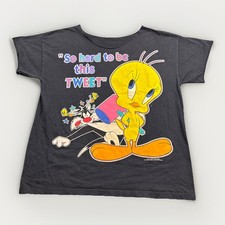 Vintage 90s Looney Tunes Warner Bros Sylvester Tweety Bird T-shirt 1995 Size XL
