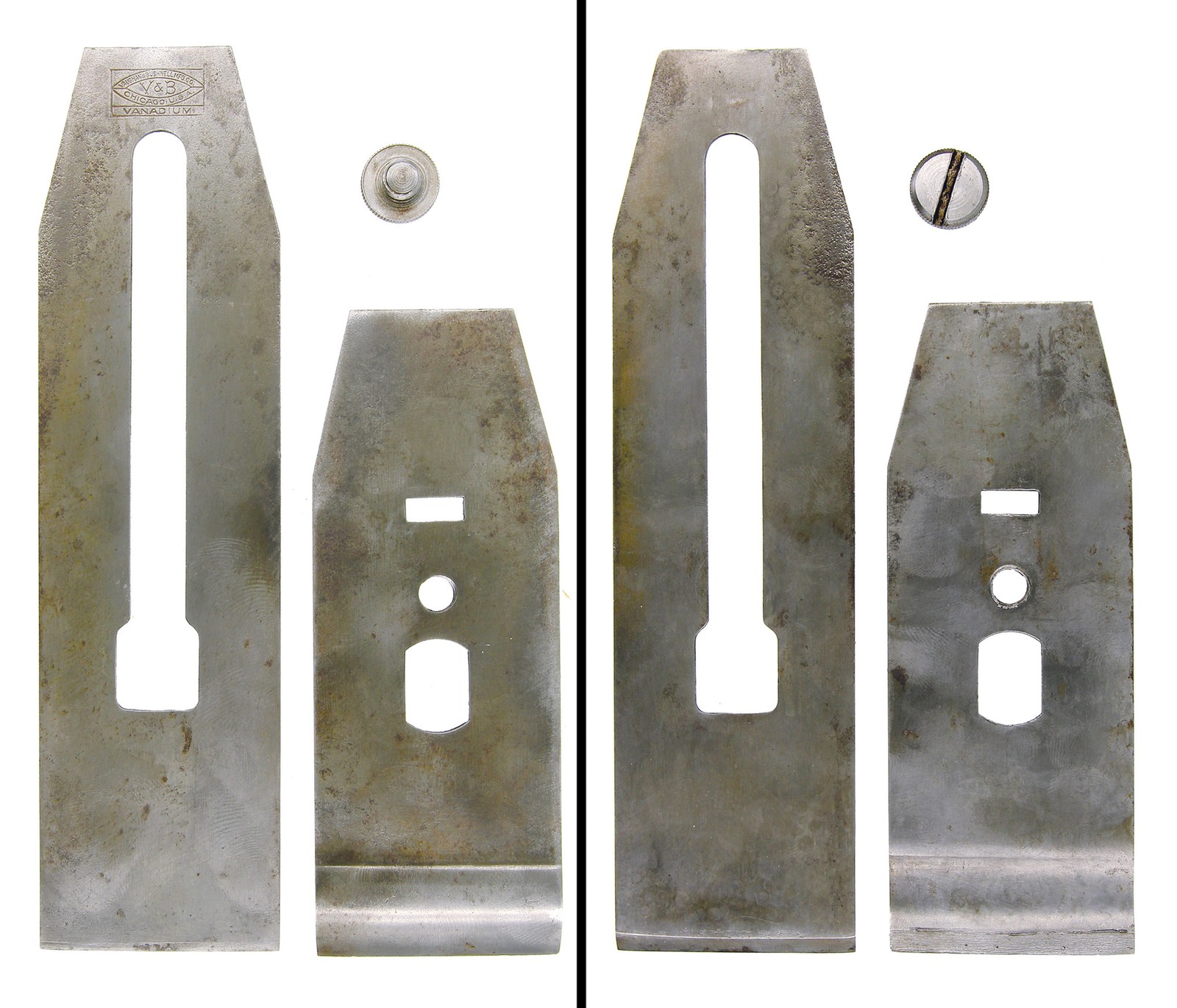 Orig. 2" Cutting Iron & Chip Breaker for V. & B. Vanadium No. 905- mjdtoolparts