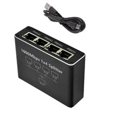 1000Mbps RJ45 Gigabit Ethernet Splitter LAN Network Internet 1 to 4 Port Adapter