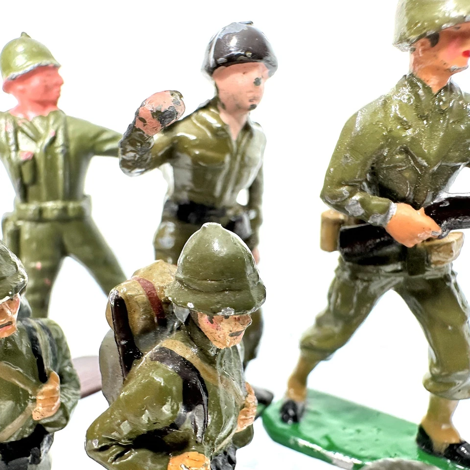 Figuras de soldados de juguete de la Segunda Guerra Mundial de infantería militar de la Segunda Guerra Mundial hechas en Inglaterra Foto 2 de 4