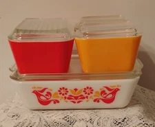 Vintage Pyrex Friendship refrigerator 501 502 503  full dish set BEST LOW PRICE