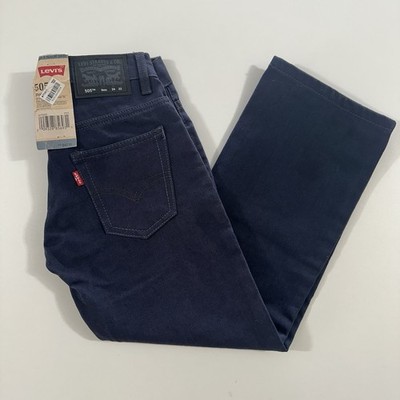 Boys Levis 505 Regular Jeans Size 8 - 24x22 Straight Leg Dark Wash Denim