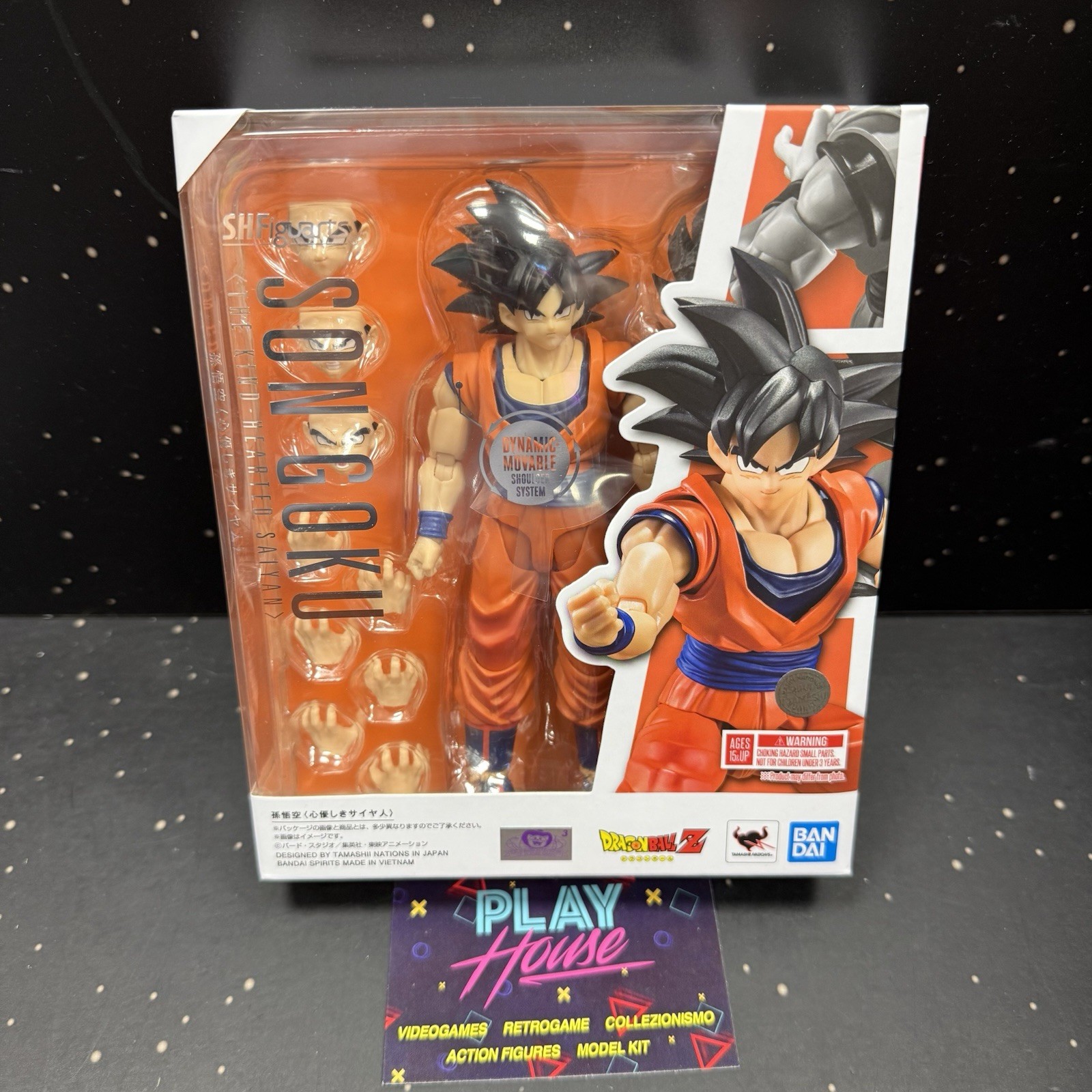 SON GOKU KIND-HEARTED SH FIGUARTS DRAGON BALL BANDAI 14 CM NUOVA ORIGINALE