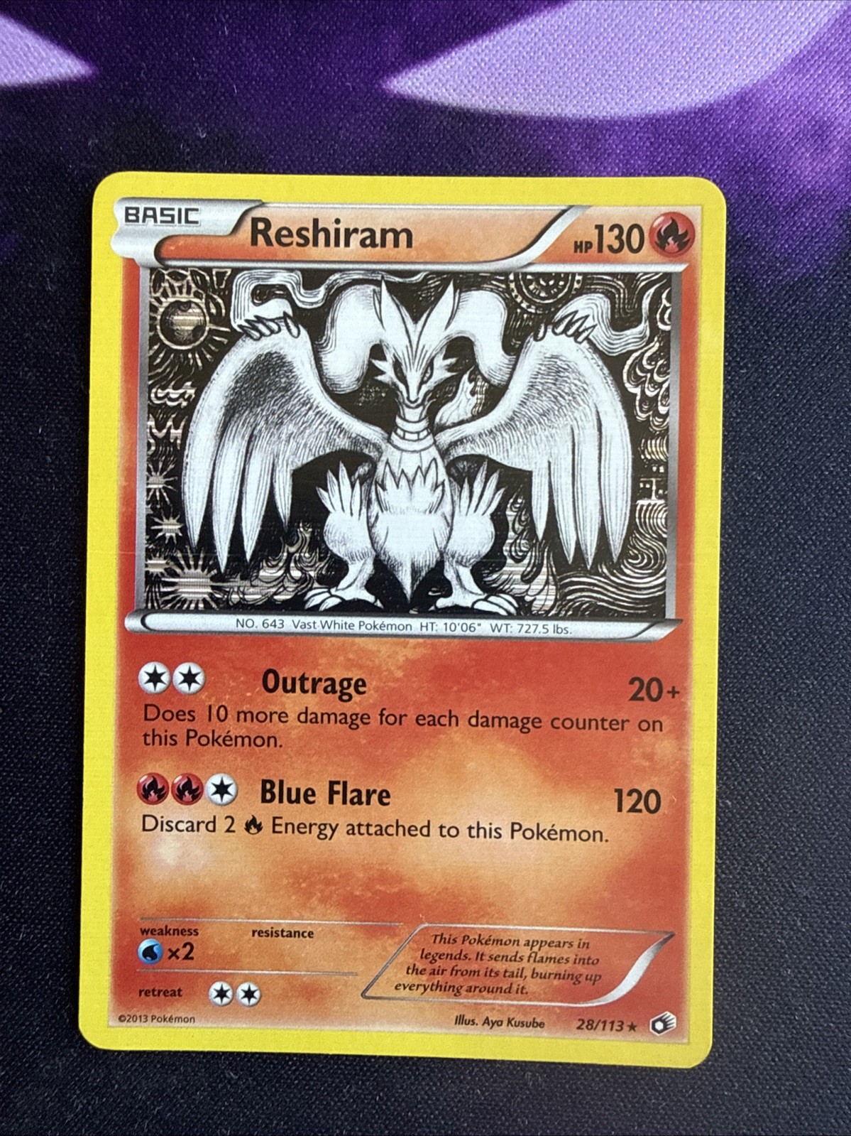 Reshiram 28/113 Legendary Treasures Holo NM/LP