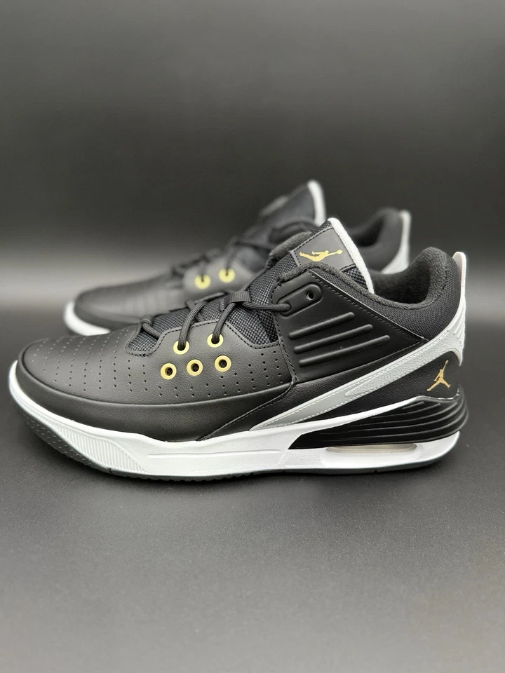 Nike Air Jordan Max Aura 5 Shoes Black Gold White Gray DZ4353-017 Mens Sizes NEW - Image 3 of 4