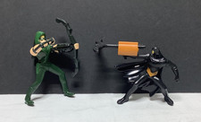 McDonald's DC Comic's Justice League Green Arrow and Batman Happy Meal Toys 4"